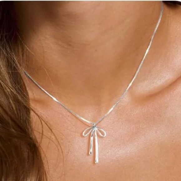 Boho bow necklace M996 - Picture 1 of 4